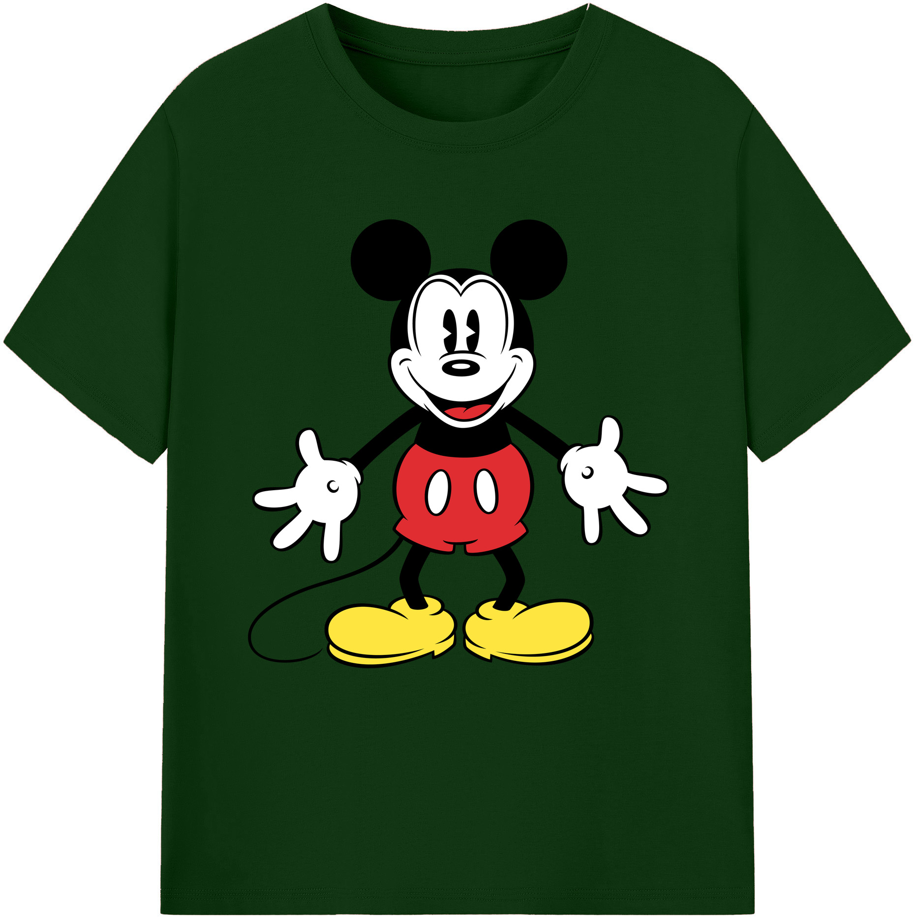 （画像用） ミッキーマウス Mickey Mouse 綿100％半袖Tシャツ（フロントプリント）